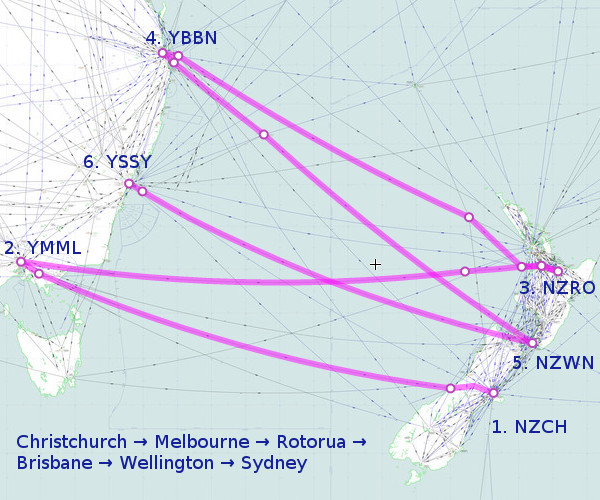 Cross the Ditch 13 Route Map