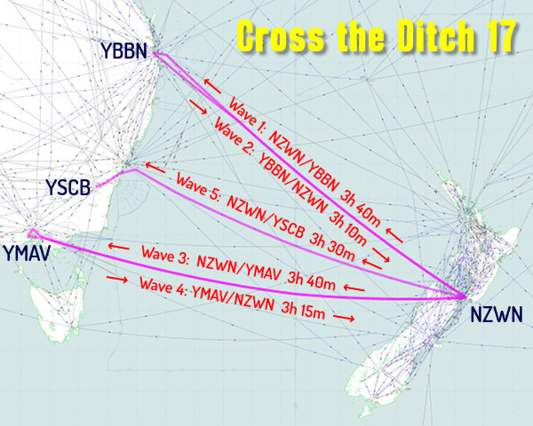 Cross the Ditch 17 Route Map