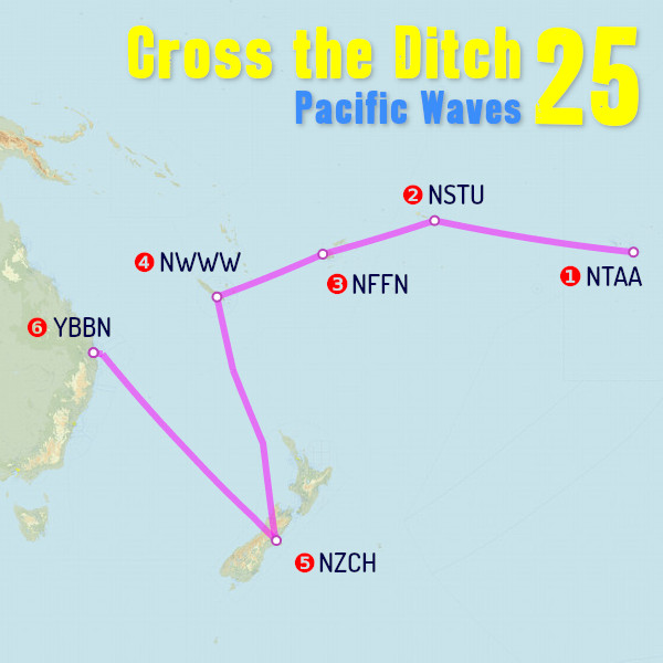 Cross the Ditch 25: Pacific Waves Route Map