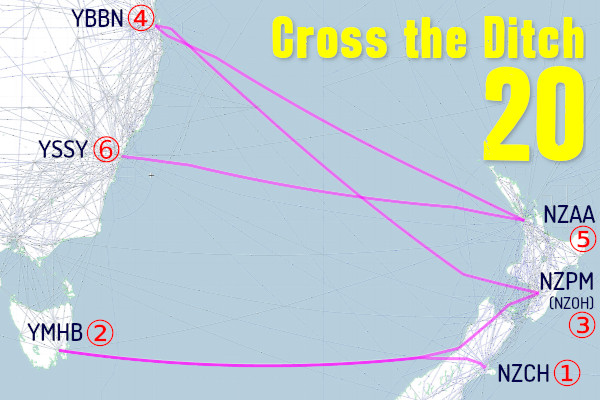 Cross the Ditch 20 Route Map